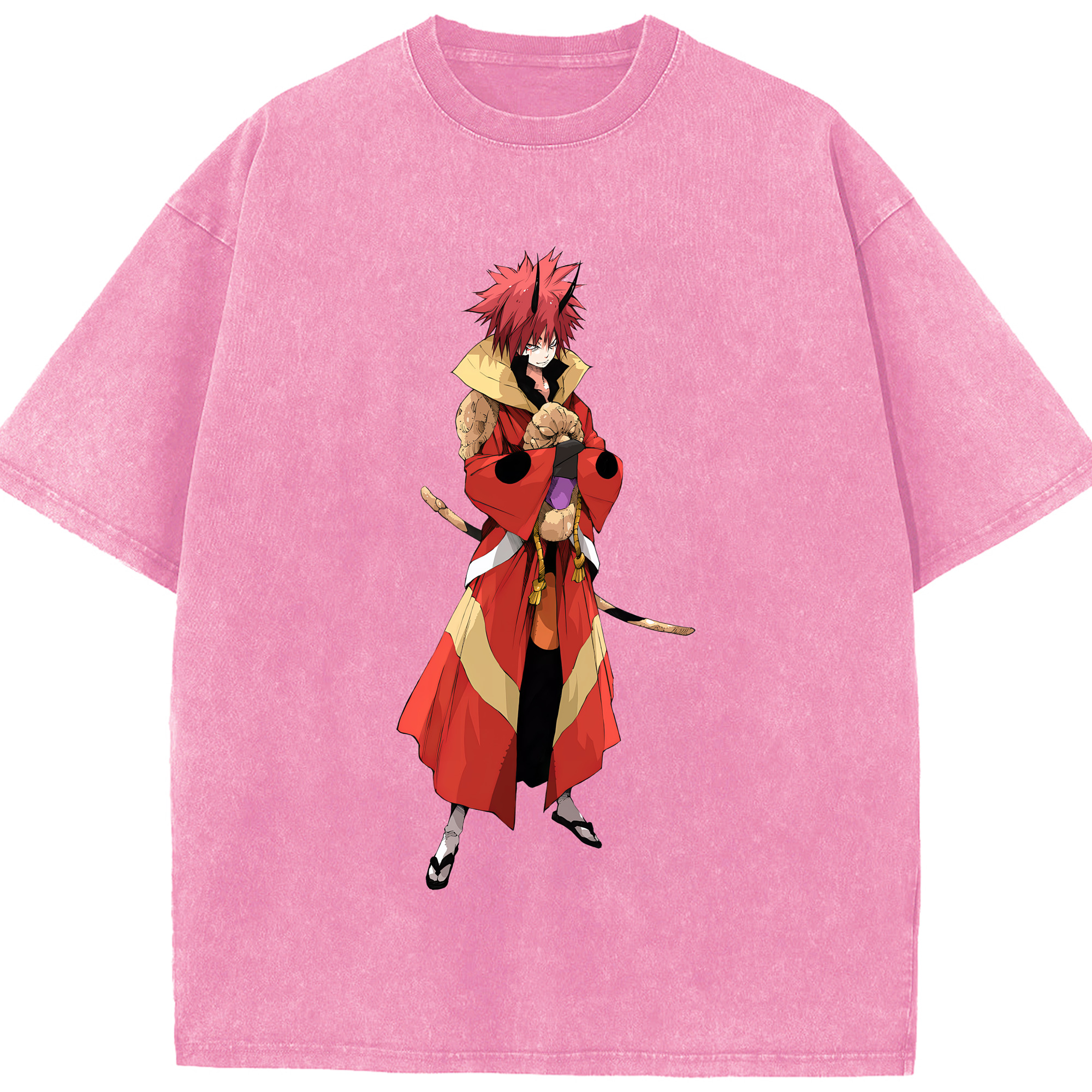 （画像用） 転スラ Regarding Reincarnated to Slime 綿100% ヴィンテージ風 半袖Tシャツ（フロントプリント）